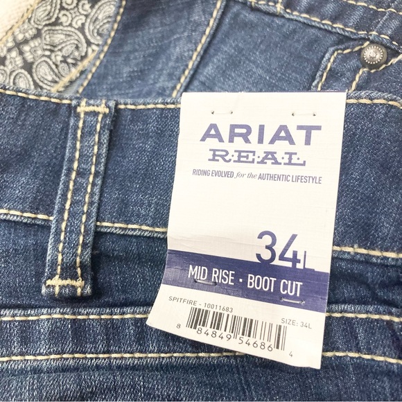 Ariat mid rise boot cute jeans - Picture 7 of 16